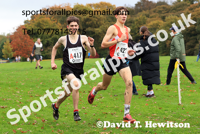 Mens under-17s, 2024 Northern Cross Country Relays, Graves Park, Sheffield.   Photo: David T. Hewitson/Sports for All Pics